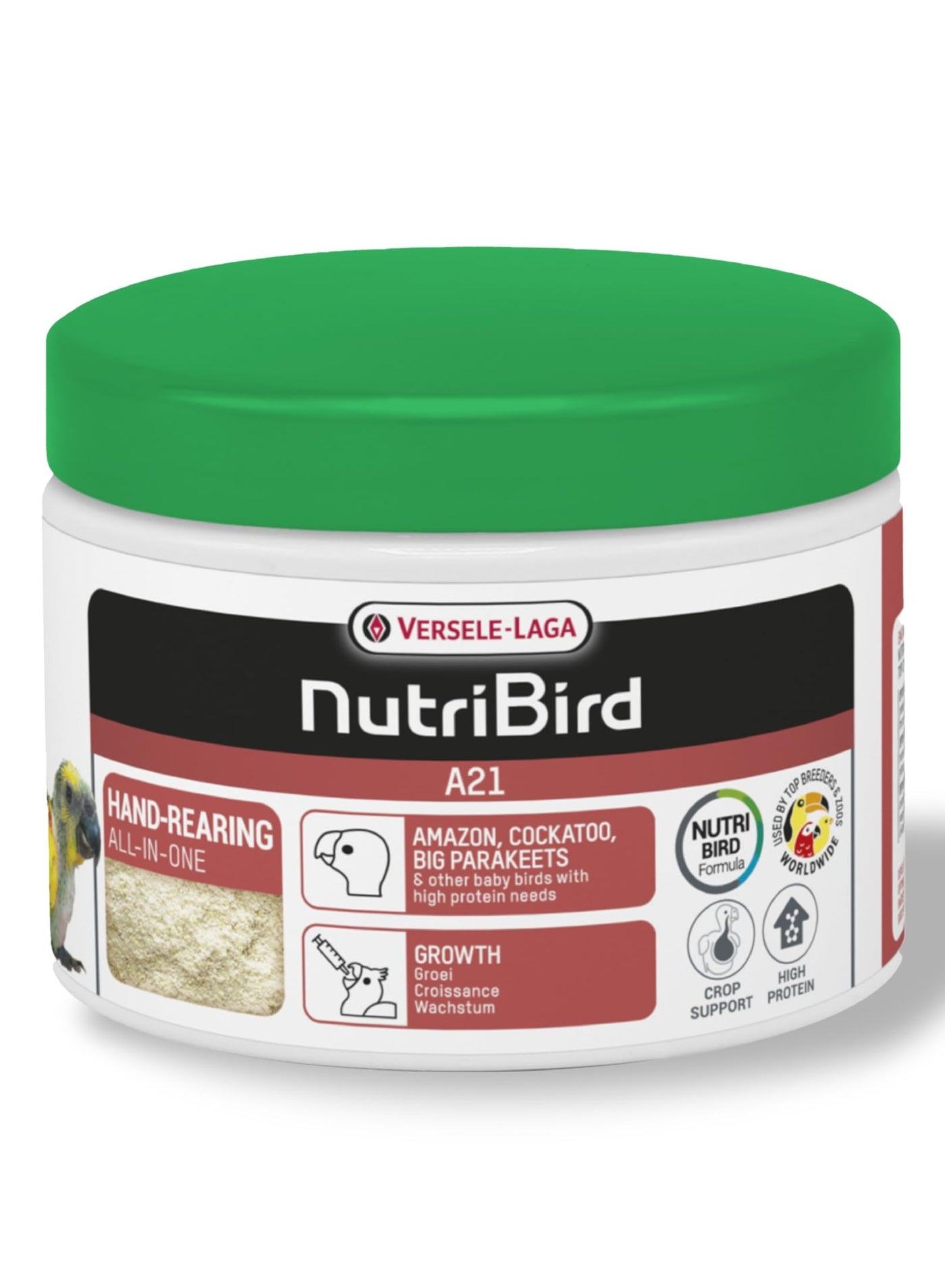 VERSELE LAGA NutriBird A21 Hand feeding rearing food for baby Birds amazons, cockatoos, large parakeets and other baby birds with a high protein requirement - 250g