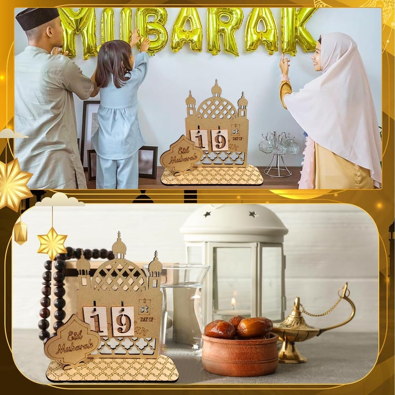يولتي تقويم رمضان التنازلي، زينة رمضان، تقويمات العد التنازلي الخشبية، تقويم رمضان للمنزل، زينة رمضان، هدية رمضان - Image 5