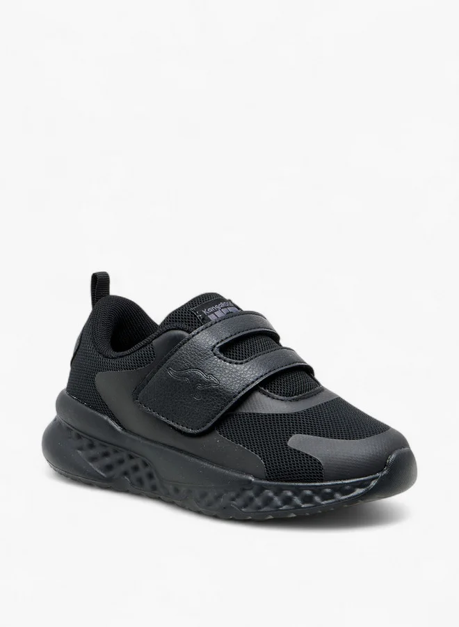 كانغاروس Kids' Panelled School Shoes with Hook and Loop Closure