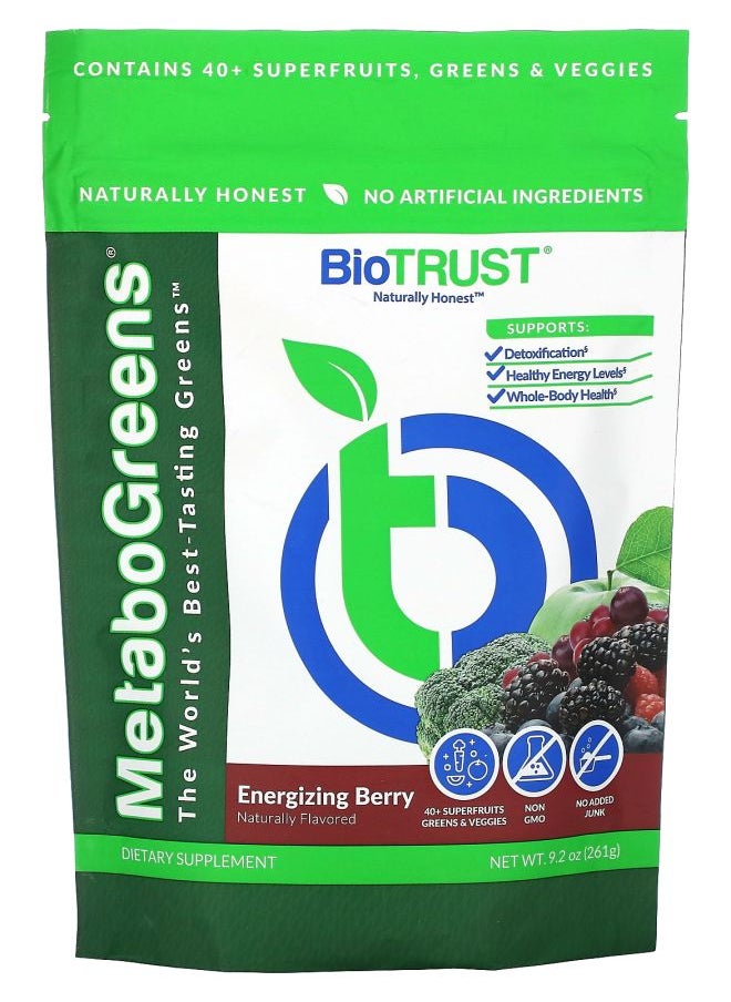 BioTrust MetaboGreens Energizing Berry 9.2 oz (261 g) 
