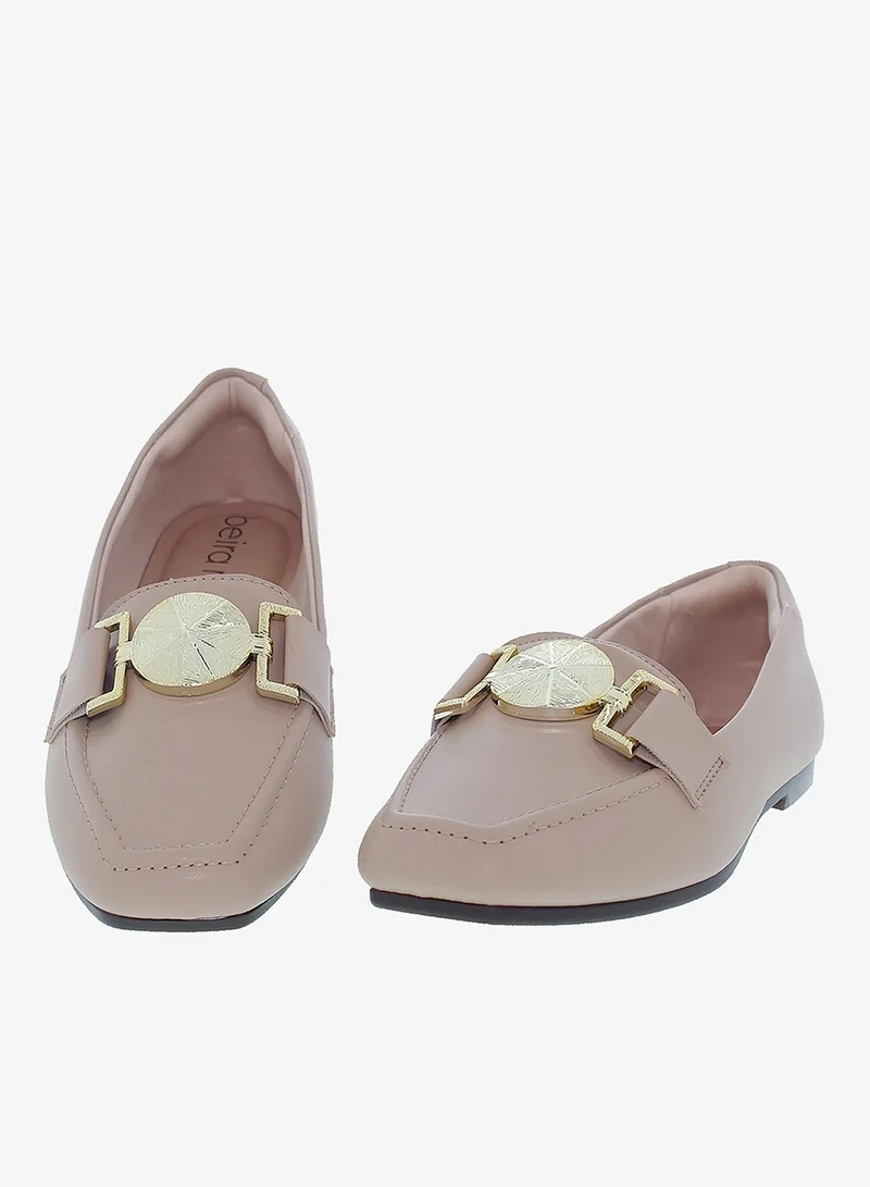 Beira Rio Beige Beira Rio Women’s Flat Comfort Moccasins – Soft Slip-On Footwear with Supportive Cushioning for Women | Best Price UAE