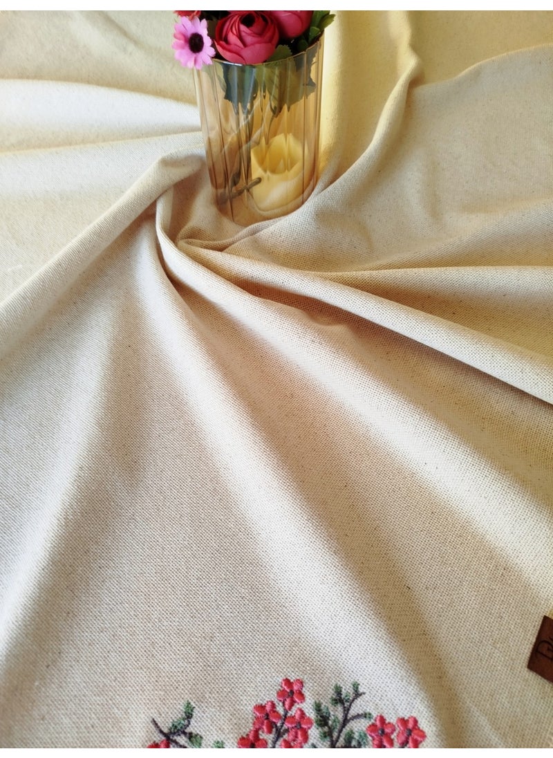 Denizli Hatırası - Buldan Cendere Fabric Authentic Embroidered Tablecloth 105X105 cm - Image 1