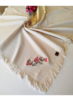 Buldan Cendere Fabric Authentic Embroidered Tablecloth 105X105 cm