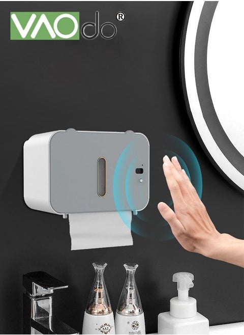 Tissue Box Holder Touch-sensitive Paper Towel Output USB Charging No Punching Required Waterproof and Moisture-proof Tissue Cover Top Storage or Mobile Phone Holder