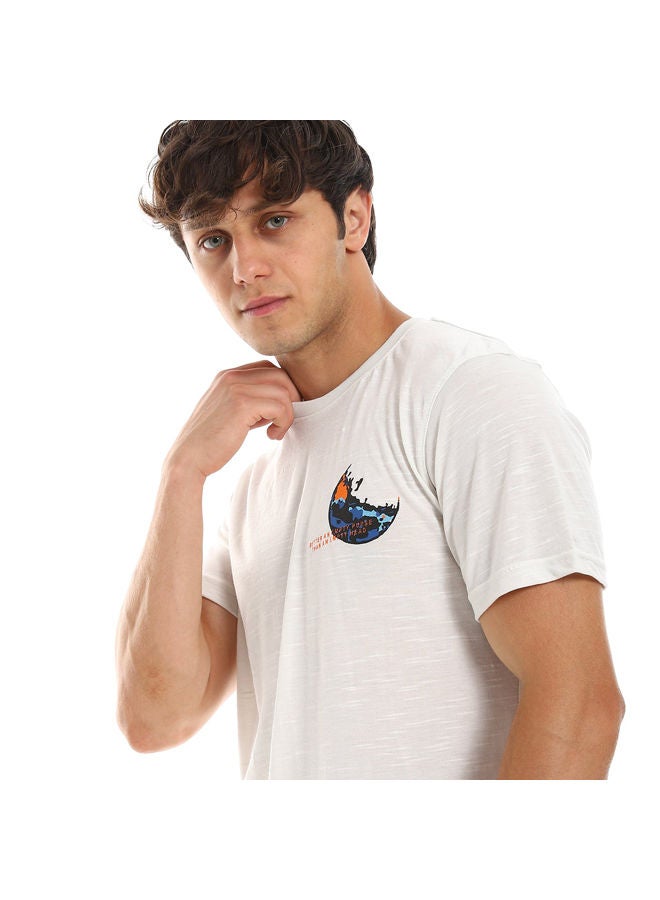 Andora "Space Men" Slip On Tee-Off-White - Image 2
