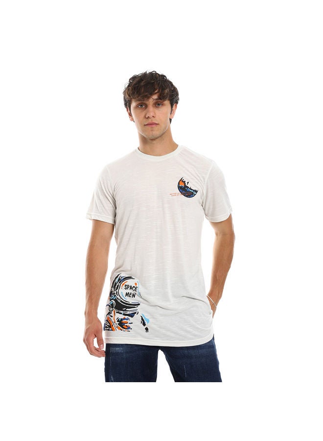 Andora "Space Men" Slip On Tee-Off-White - Image 3