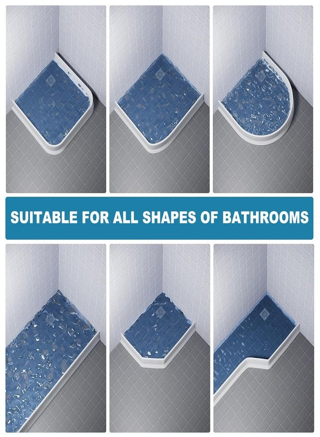Ronsoile 3.8" High Shower Water Splash Guard: 67" Shower Threshold Water Dam Collapsible for Curbless, Shower Threshold Barrier Water Stopper for Wet and Dry Separation Bathroom and Kitchen - Image 4