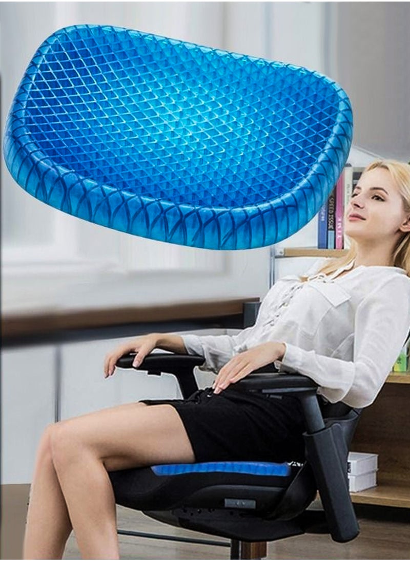 Generic - Egg Sitter Orthopaedics Seat Gel Pad Cushion With Non-Slip Cover Cool Breathable Honeycomb Design Absorbs Pressure Points For Home Car Office Chair Relief Long Sitting Hip Back Waist Spinal Pain - Image 1