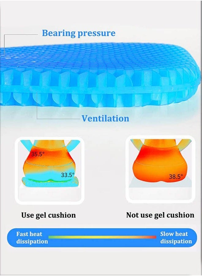 Generic - Egg Sitter Orthopaedics Seat Gel Pad Cushion With Non-Slip Cover Cool Breathable Honeycomb Design Absorbs Pressure Points For Home Car Office Chair Relief Long Sitting Hip Back Waist Spinal Pain - Image 1