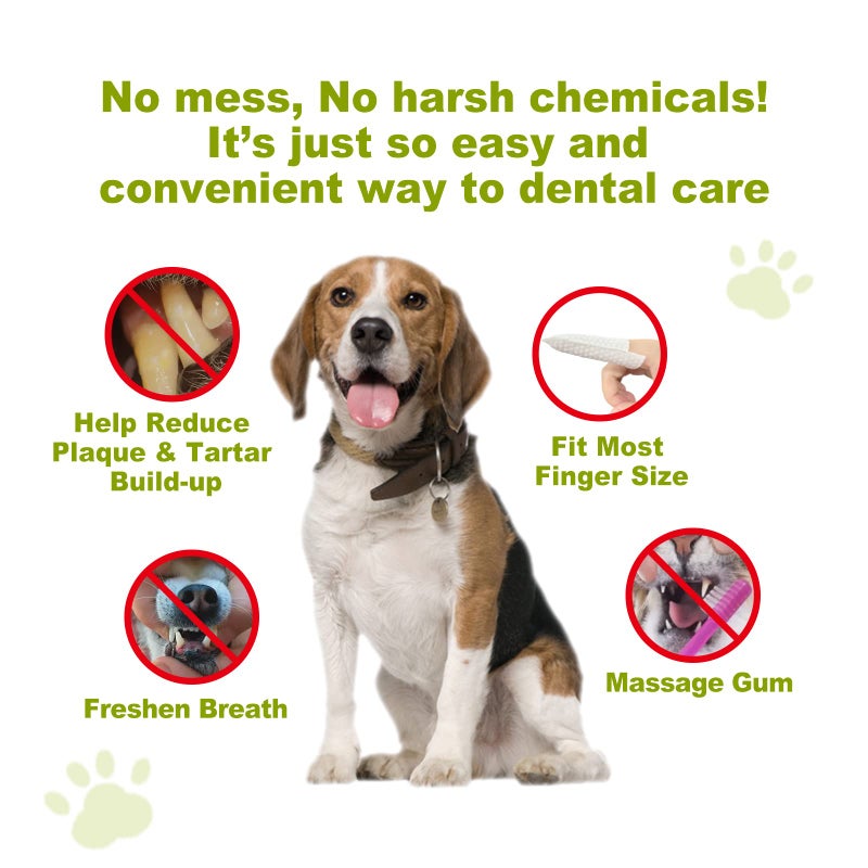DR. EASY DR.EASY Breath Freshener Dental Finger Wipes 80ct for Dog & Cat, Help Wipe Away Plaque&Tartar, No Added Harsh Chemicals No Brush Formula - Image 2