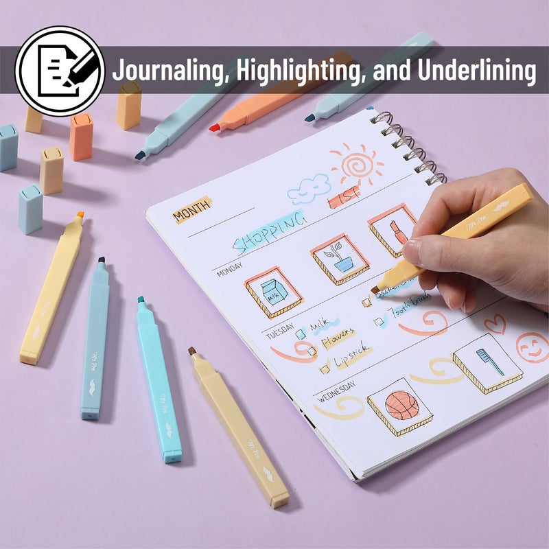 Mr. Pen- Aesthetic Highlighters, 8 pcs, Chisel Tip, Pastel Colors, Cute Highlighters Assorted Colors - Image 5