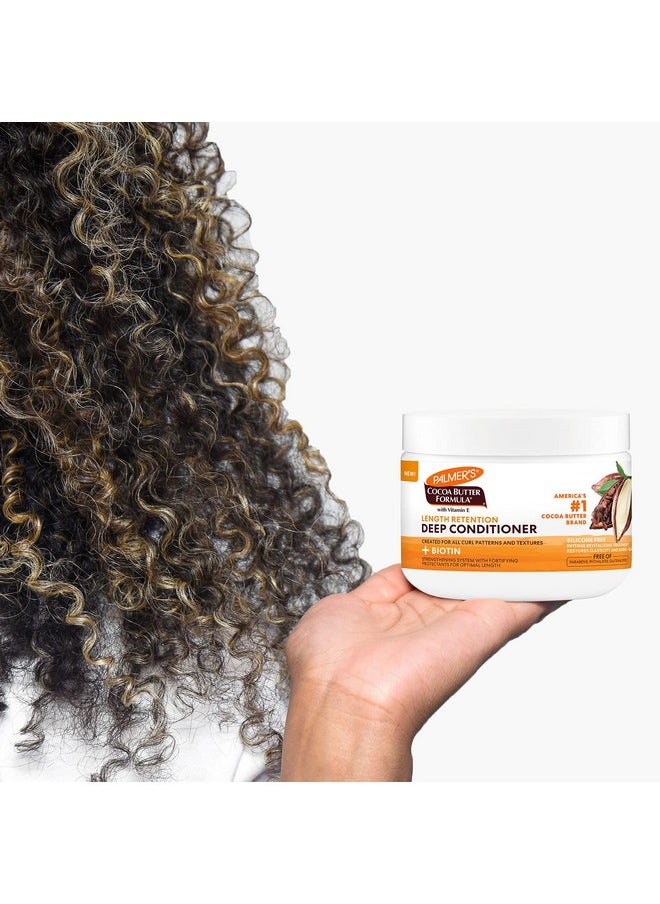 PALMER'S Palmer's Cocoa Butter & Biotin Length Retention Deep Conditioner, Strengthen, Nourish and Restore Elasticity and Shine, Suitable for All Curly Hair Patterns 12 Ounce  - Image 3