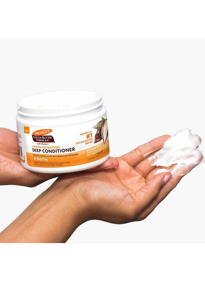 PALMER'S Palmer's Cocoa Butter & Biotin Length Retention Deep Conditioner, Strengthen, Nourish and Restore Elasticity and Shine, Suitable for All Curly Hair Patterns 12 Ounce  - Image 5