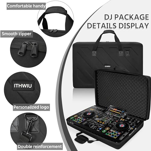 ITHWIU Lightweight Molded EVA Storage Case Fits for Pioneer DDJ RX2 RX3, 29.5 X 19.3 X 5.5 Inch Black - Image 2