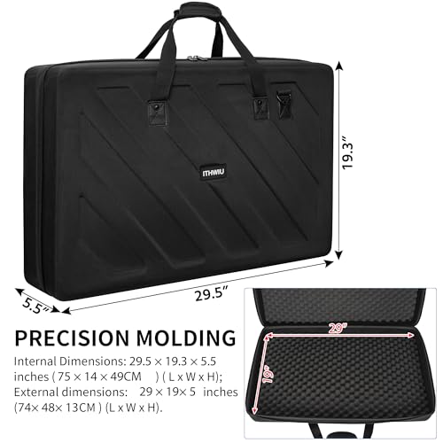 ITHWIU Lightweight Molded EVA Storage Case Fits for Pioneer DDJ RX2 RX3, 29.5 X 19.3 X 5.5 Inch Black - Image 3