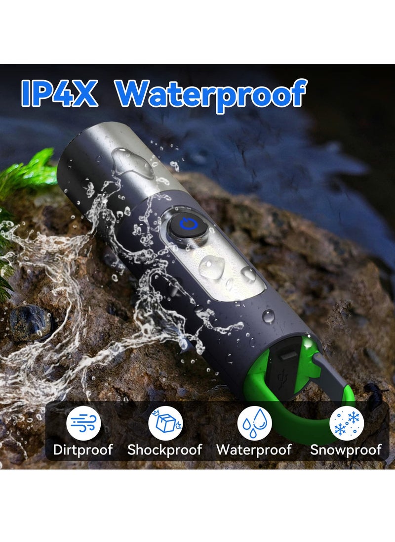 SYOSI LED Flashlight, Rechargeable Flashlight with IP4X Waterproof & Type-C Charging Cable High Lumens 4 Modes Zoomable Flashlight for Camping, Outdoors, Emergencies, Home Use, etc