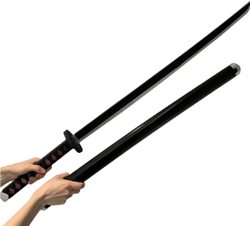 damdos Halloween Prop Weapon for Demon of Slayer Cosplay Sword PU Foam 31.5inch Tomioka Giyuu Kamado Tanjirou Swords Xmas Birthday Gifts (Satoman Tanjiro) - Image 4