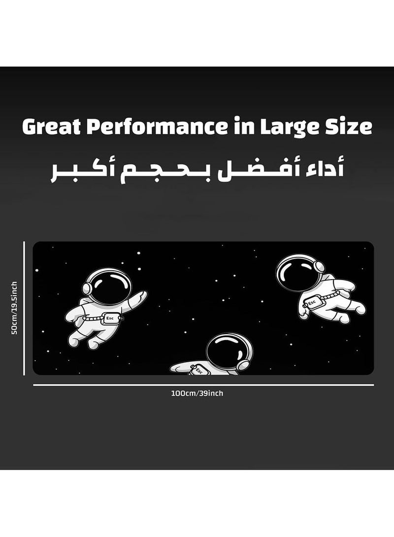 erorex Gaming Mouse Pad, 39.4 19.7 inch E tra Large Mouse Pad, Large Mouse Pad for Desk, Full Desk Space Style and Mousepad Non-Slip Rubber Base Big Keyboard Mat with Stitched Edges for Gaming - Image 4