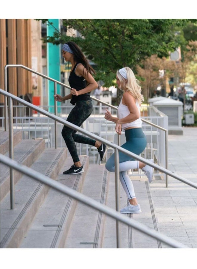 8 Pieces Elastic Sports Turbans, Non Slip Sweat Headbands for Sports Workout