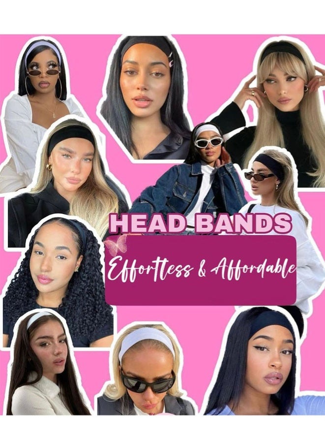 FASHION MANIA 8 Pieces Elastic Sports Turbans, Non Slip Sweat Headbands for Sports Workout - Image 5