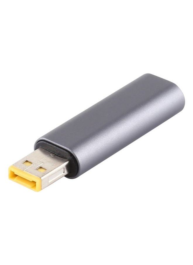 BURAQ PD 12V Small Square (Second Generation) Male Adapter Connector for Lenovo(Silver Grey)  - Image 1