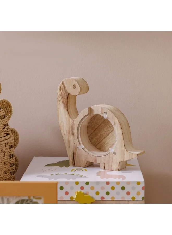 دانوب هوم Meow Wood Dino Shaped Wall Shelf 20X5X20Cm