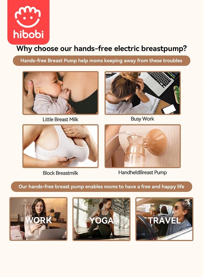 hibobi Hands Free Wearable Electric Breast Pump Breast Milk Collector - Image 5