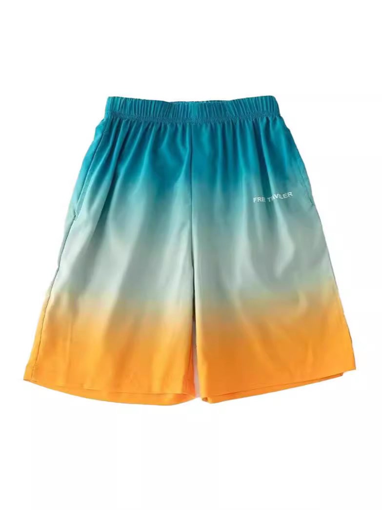 Boys' Sports Shorts Summer Thin Children'S Ice Silk Quick-Drying Casual Cropped Pants Big Boys Beach Pants - Image 2