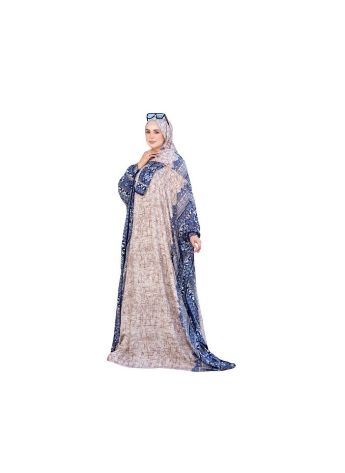 Generic - Premium Prayer Robe Code 1137, Shrink-Resistant Viscose Cotton Fabric, Unique Design with Attached Headscarf, Free Size up to 130 kg - Image 1
