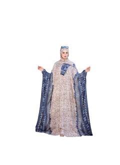 Premium Prayer Robe Code 1137, Shrink-Resistant Viscose Cotton Fabric, Unique Design with Attached Headscarf, Free Size up to 130 kg