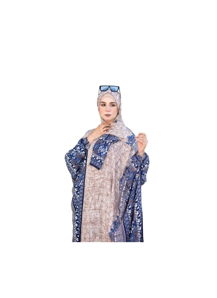 Generic - Premium Prayer Robe Code 1137, Shrink-Resistant Viscose Cotton Fabric, Unique Design with Attached Headscarf, Free Size up to 130 kg - Image 1