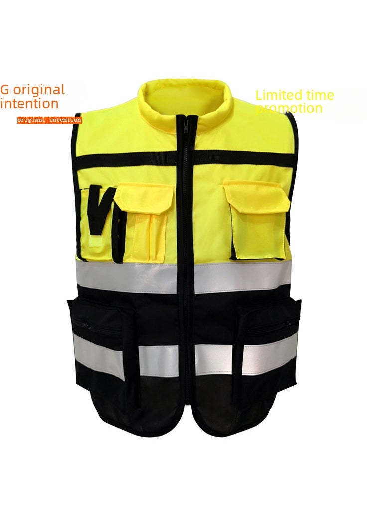 Generic Hi-Vis Reflective Cycling Safety Vest Red and black spell XL175 - Image 1