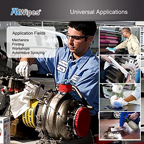 AAwipes Cleanroom Wipes Nonwoven Wipes Cellulose/Polyester Blend (Grade A, 68 Gram, Bag of 300 Pcs) 9" x 9"for Lab, Electronics, Pharmaceutical, Printing and Semiconductor Industries (NW06809) - Image 5