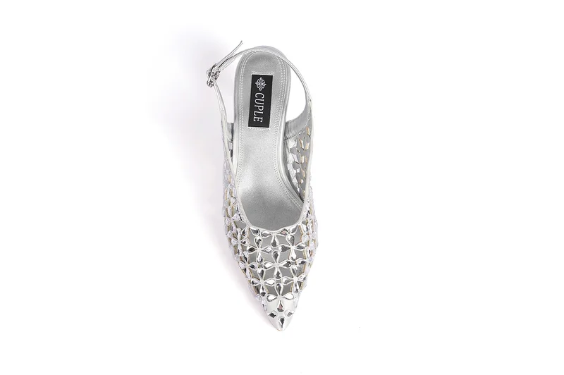 كابلي Ladies Mid heel slingback mules embellished