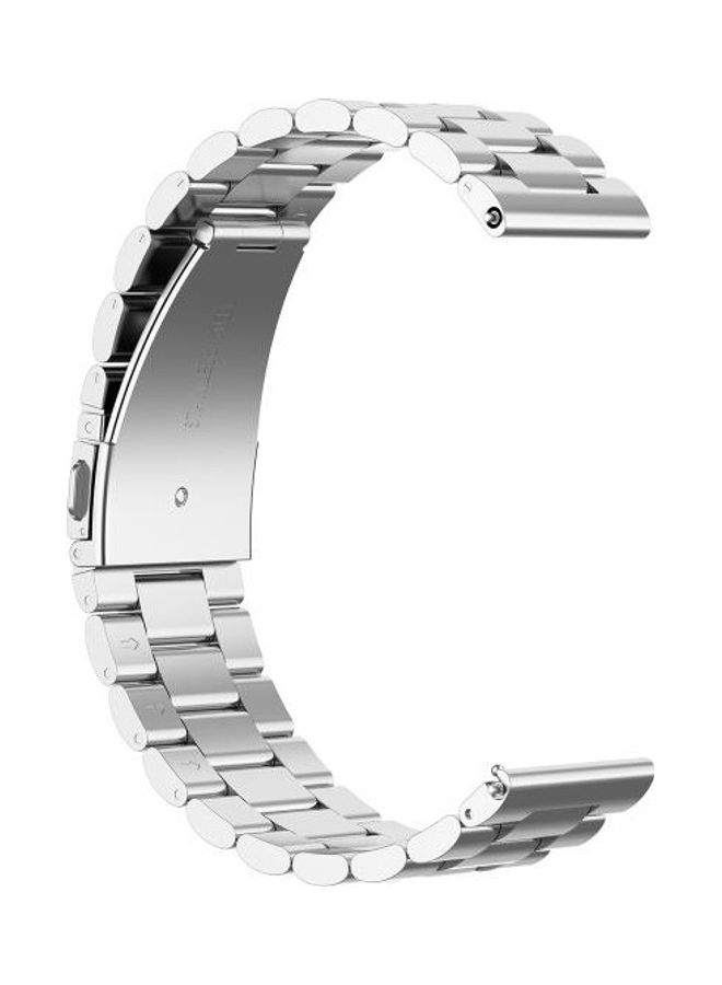NIBEMINENT For Huawei Watch 3 And Pro 22mm Three Beads Steel Replacement Strap Watchband Silver - Image 1