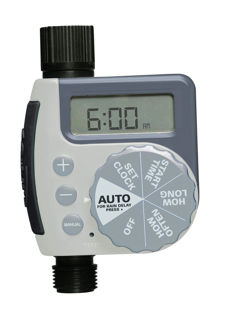 ORBIT Single Station Tap Timer – Programmable Garden Watering Timer with Built-In Diaphragm Valve, Automatic Irrigation Controller for Hose, Soaker, Micro Drip, Sprinklers - Image 1