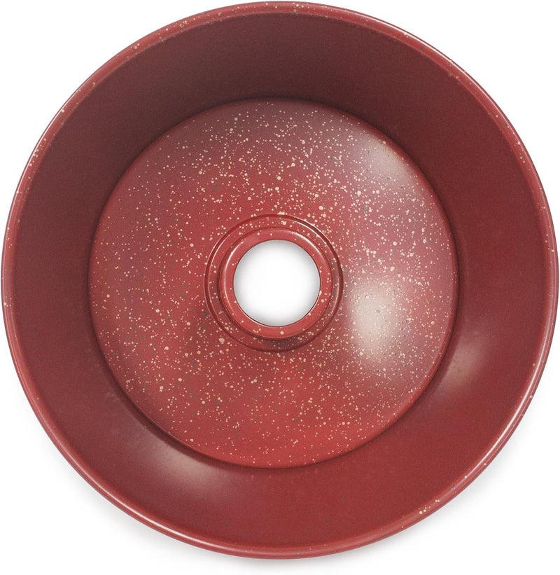 casaWare Angel Food Cake Pan 9.5-inch (15-Cup) Ceramic Coated NonStick (Red - Granite) - Image 3
