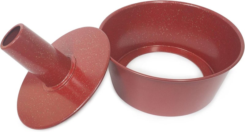 casaWare Angel Food Cake Pan 9.5-inch (15-Cup) Ceramic Coated NonStick (Red - Granite) - Image 4