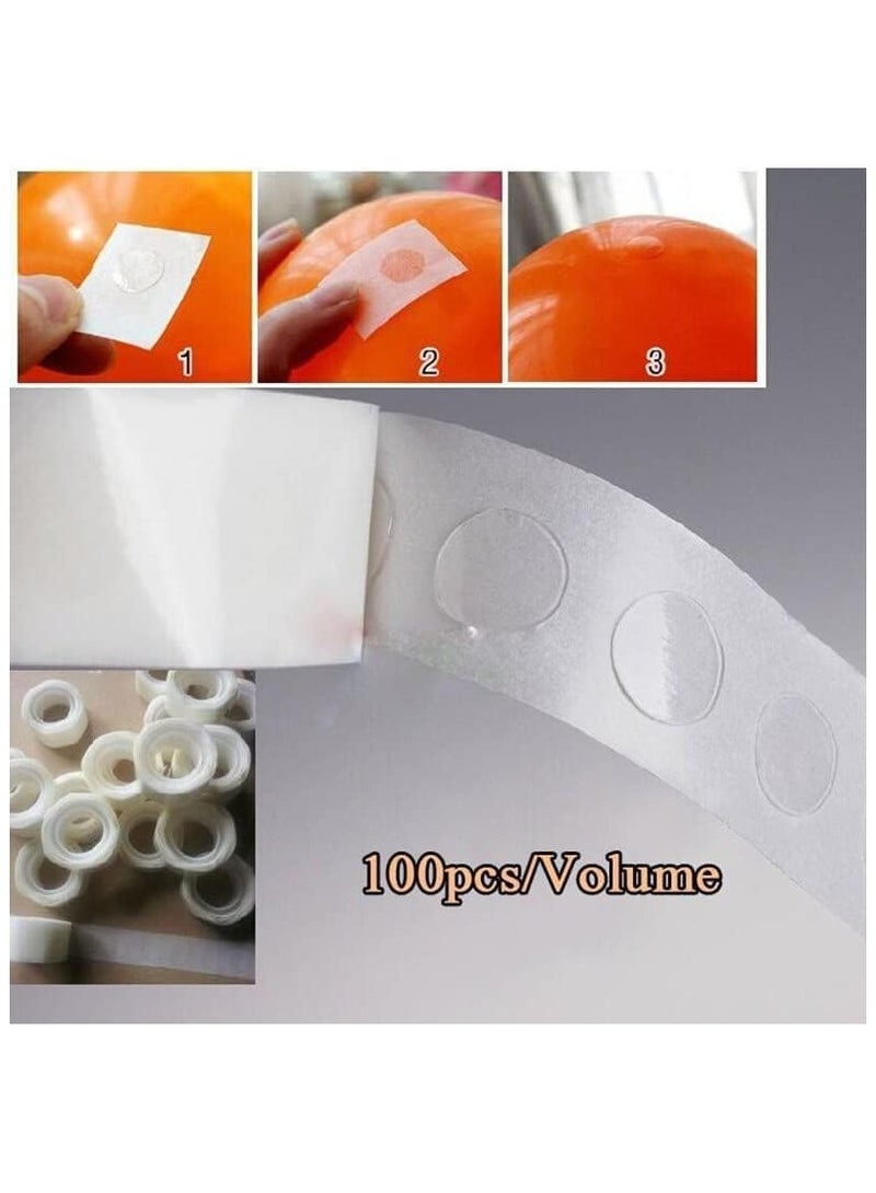 Generic 100pcs Bag of Multi-Purpose Double Sided Adhesive Balloon Circles for Gluing Inflatable Balloons, Toys, Birthday Wedding Party Christmas Decorations, Plastic, White (3pcs)  - Image 3