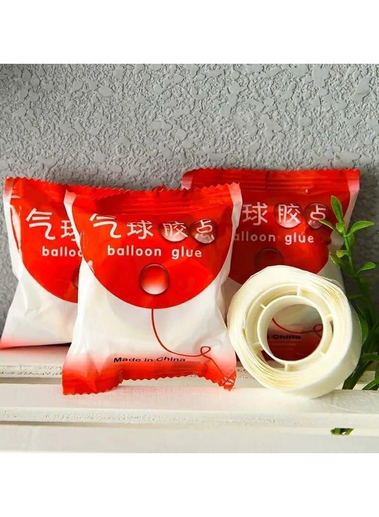 Generic 100pcs Bag of Multi-Purpose Double Sided Adhesive Balloon Circles for Gluing Inflatable Balloons, Toys, Birthday Wedding Party Christmas Decorations, Plastic, White (3pcs)  - Image 2