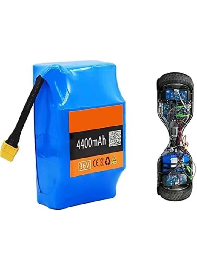 ZJDU 36V 4.4Ah Lithium Battery,Electric Scooter Spare Power with XT60 Plug,10S2p 36V Battery 4400Mah Lithium Ion Pack, for Balancing Electric Scooter Twist Car Backup Battery