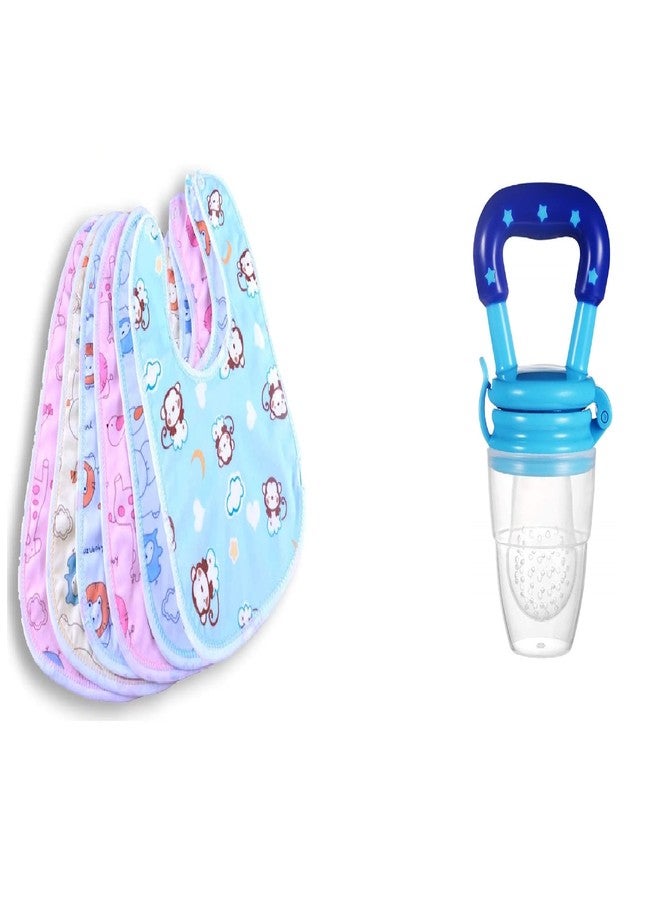ANTIL'S 6pcs Waterproof Baby Bib/Apron & 1 Pcs Fruit Feeder Combo Pack - Image 1