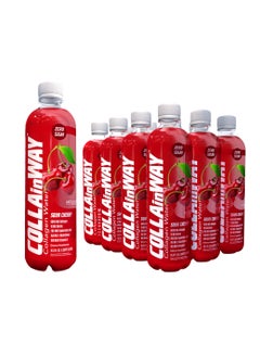 COLLAinWay COLLAinWay Collagen Drink 8000mg Sour Cherry - Zero Sugar , Biotin, Hyaluronic Acid, L-Glutathione, Vitamin D - Support Hair, Skin, Nail & Bone Health, Anti-Aging Hydrating Beauty Beverage Pack of 12  - Image 1