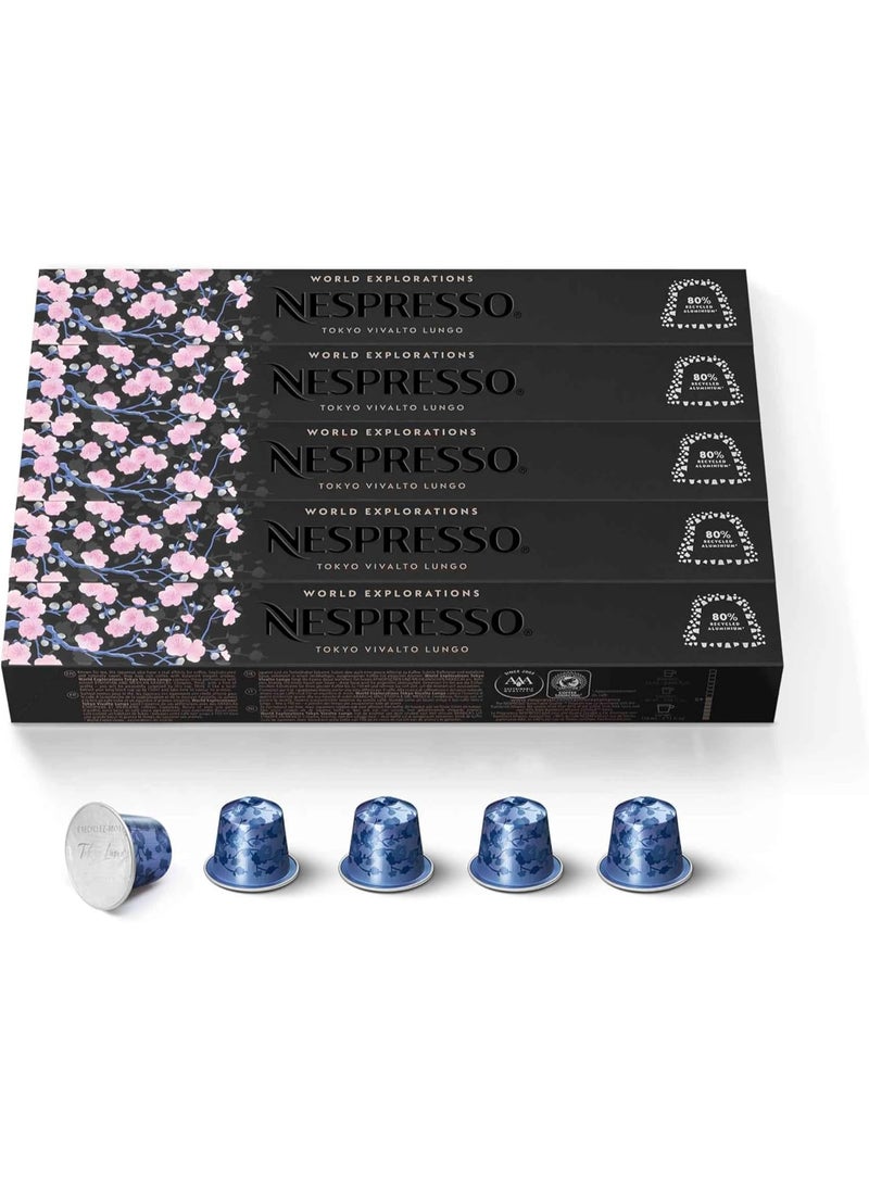 Nespresso OriginalLine Tokyo Lungo 50 Capsules - 5 Sleeves - Pack of 5 - Image 2