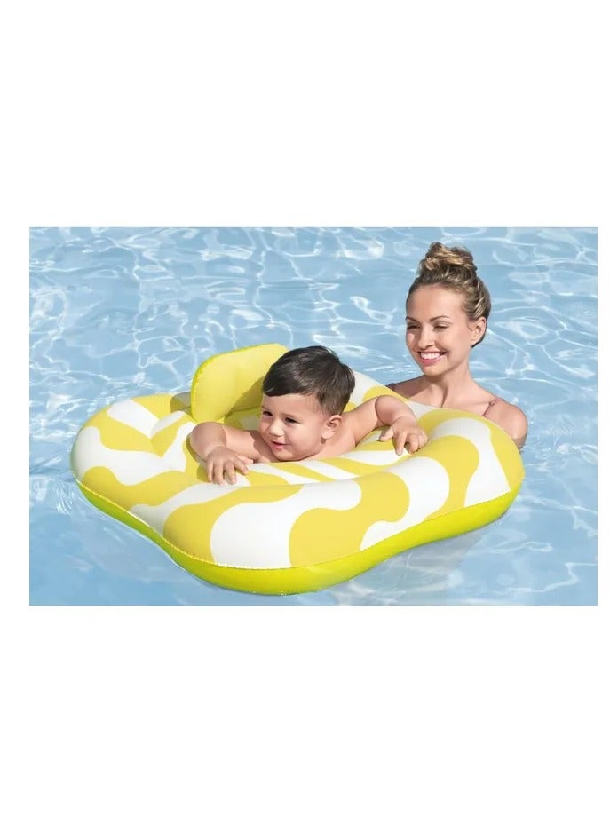 Bestway Swimsafe Inflatable Baby Pool Float - Wavy Square - Image 3