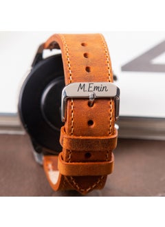 Vagave Genuine Leather Band 20MM 22MM 24MM Fossil Diesel Lacoste Casio Armani Tissot Nacar Classic Watch Band Leather Strap Mustard  - Image 1
