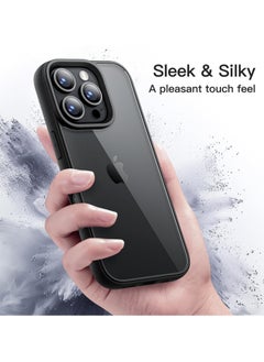 Generic Case for iPhone 16 Pro Max 6.9-Inch, Shockproof Phone Bumper Cover, Solid Color Matte TPU Frame, Anti-Scratch Clear Back (Black)  - Image 4