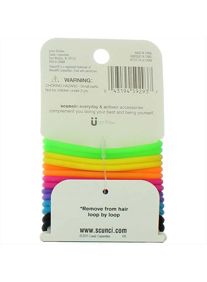 Scunci No-slip Grip Evolution Bright Jelly Ponytailers, 14 Count, Colors May Vary - Image 5