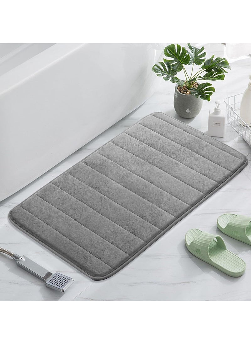 Bath Mat, (2 Pack) Non-Slip Back,50x80 cm Softness, Highly Absorbent, Bathroom Carpet, Super Soft Microfiber Bath Rug, Rectangle, Easy to clean Mat (Grey) - pzsku/Z64F24E474698DEA5C4F1Z/45/_/1739927623/e41231ec-112b-4ee8-87e2-25de4c080c6b