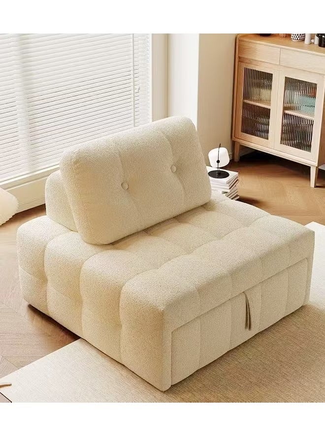 رافين سرير أريكة متعدد الوظائف 2 في 1 بتصميم عصري قابل للتحويل والتمديد وكرسي قابل للطي وسرير فردي مريح وأريكة استرخاء وسرير قيلولة وأثاث مدمج لغرفة المعيشة وغرفة النوم 105 × 110 × 80 سم - Image 5